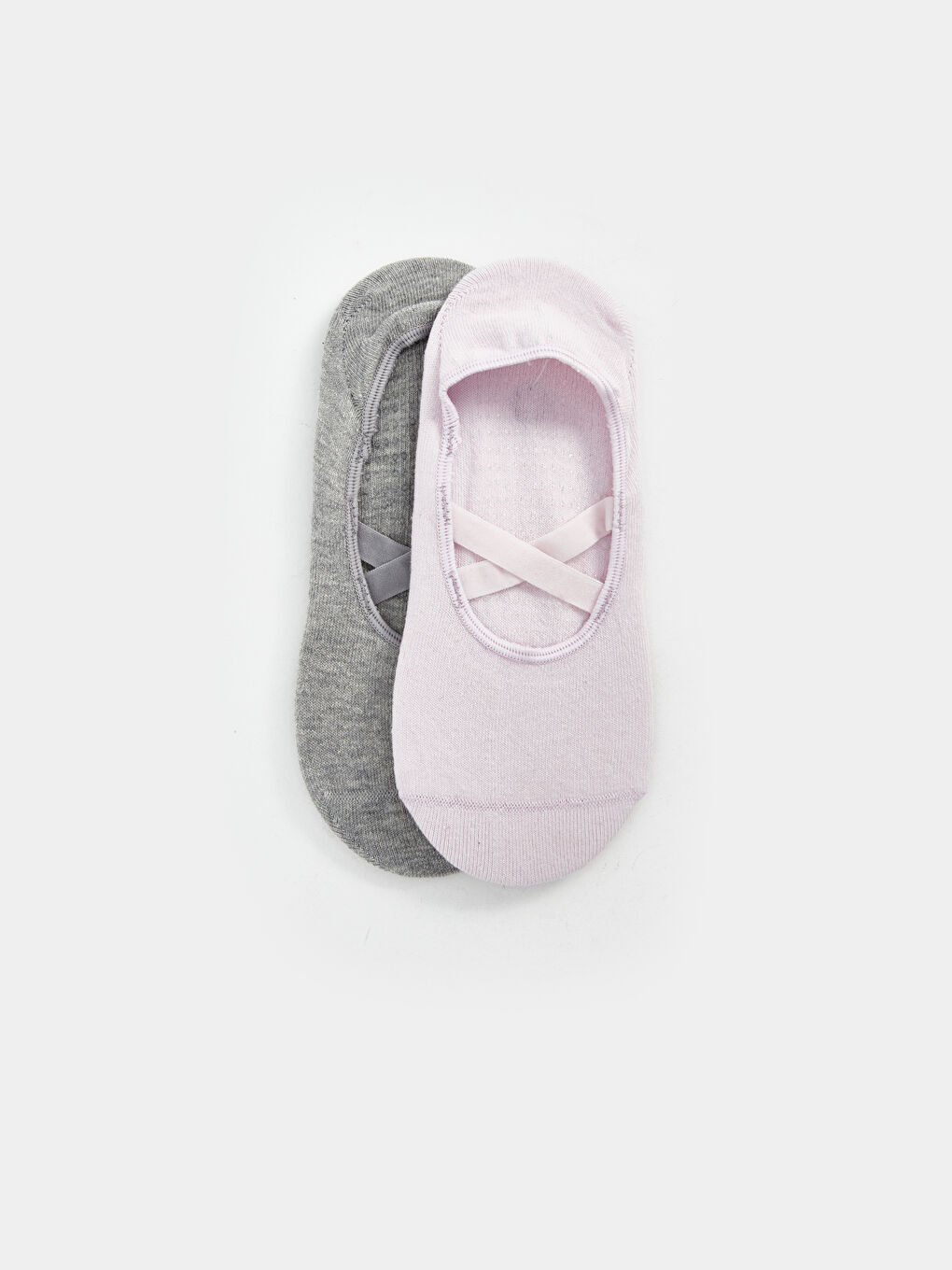 Lila Kadın Düz Yoga ve Pilates Çorabı 2'li-1