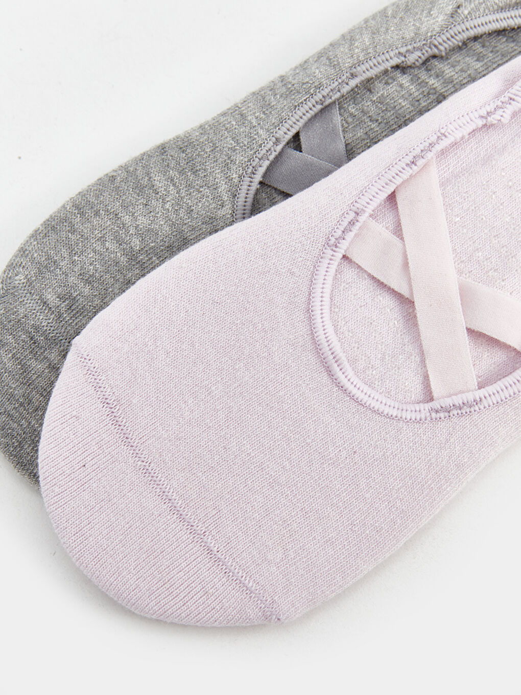 Lila Kadın Düz Yoga ve Pilates Çorabı 2'li-2