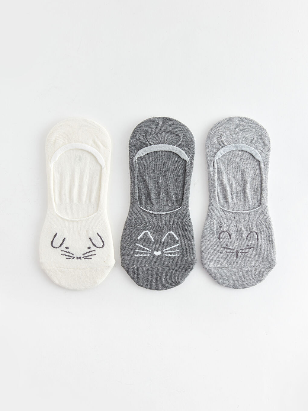 LCW DREAM Patterned Women's Invisible Socks 3-packs -S44978Z8-FDU