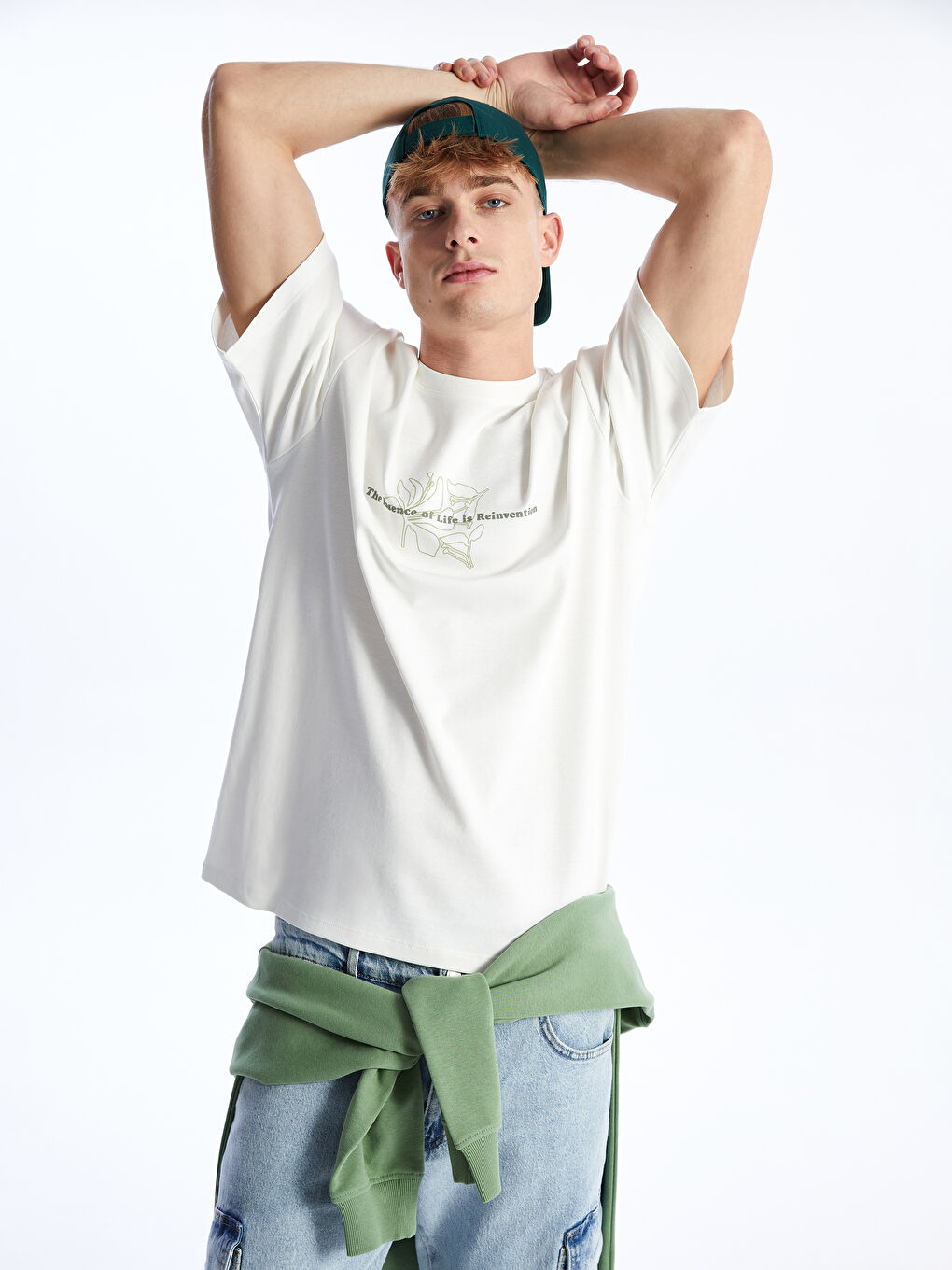 XSIDE Crew Neck Short Sleeve Printed Men's T-Shirt -S45024Z8-FDU