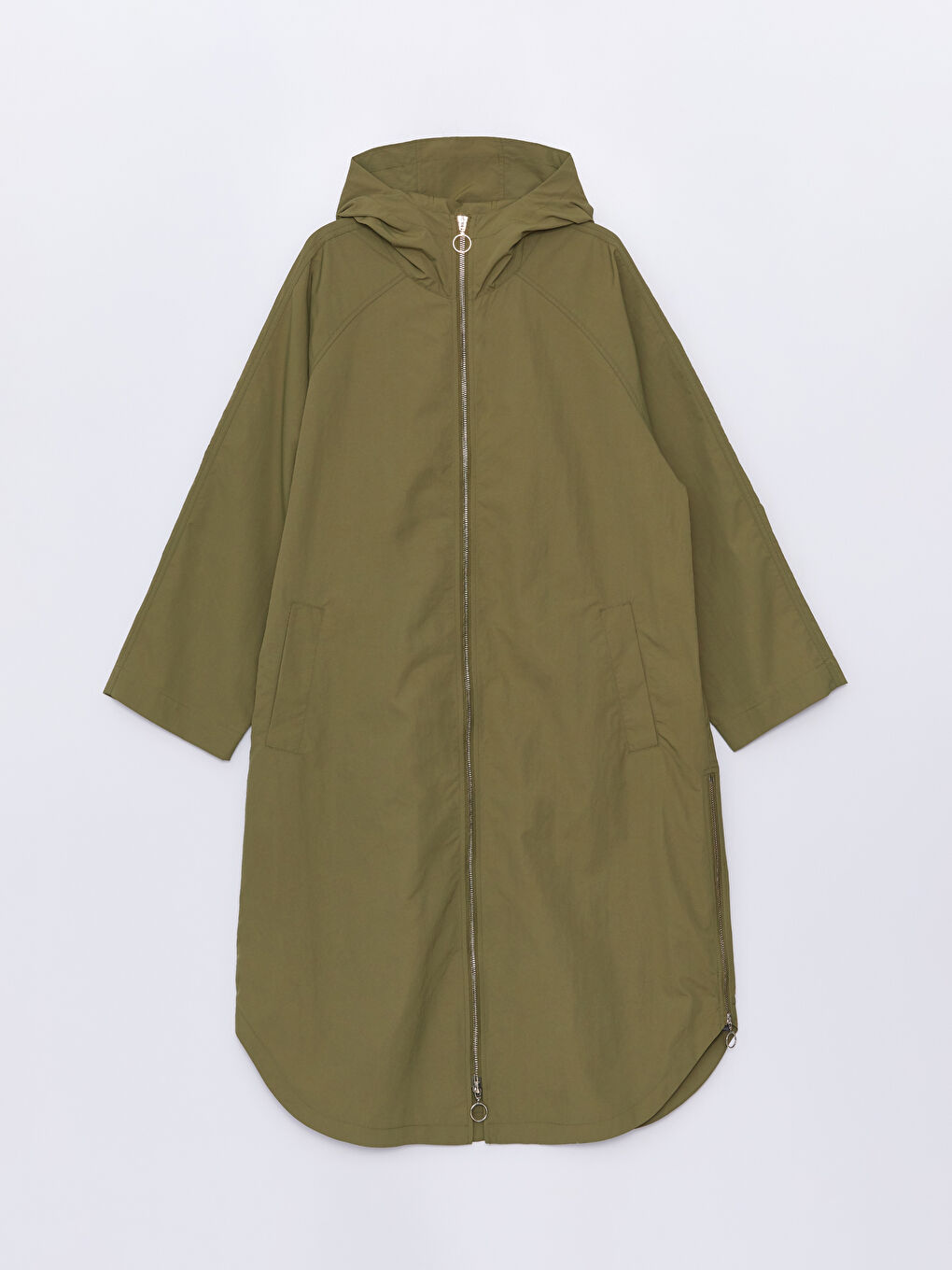 Hooded Plain Oversize Women's Trench Coat -S45026Z8-PX1