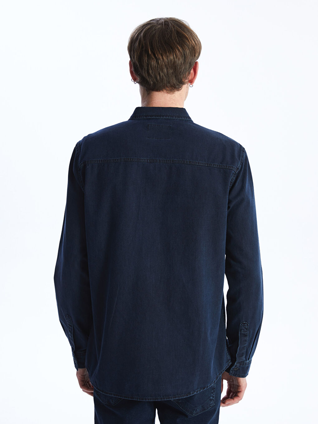 Slim Fit Long Sleeve Men Jean Shirt -S45044Z8-309