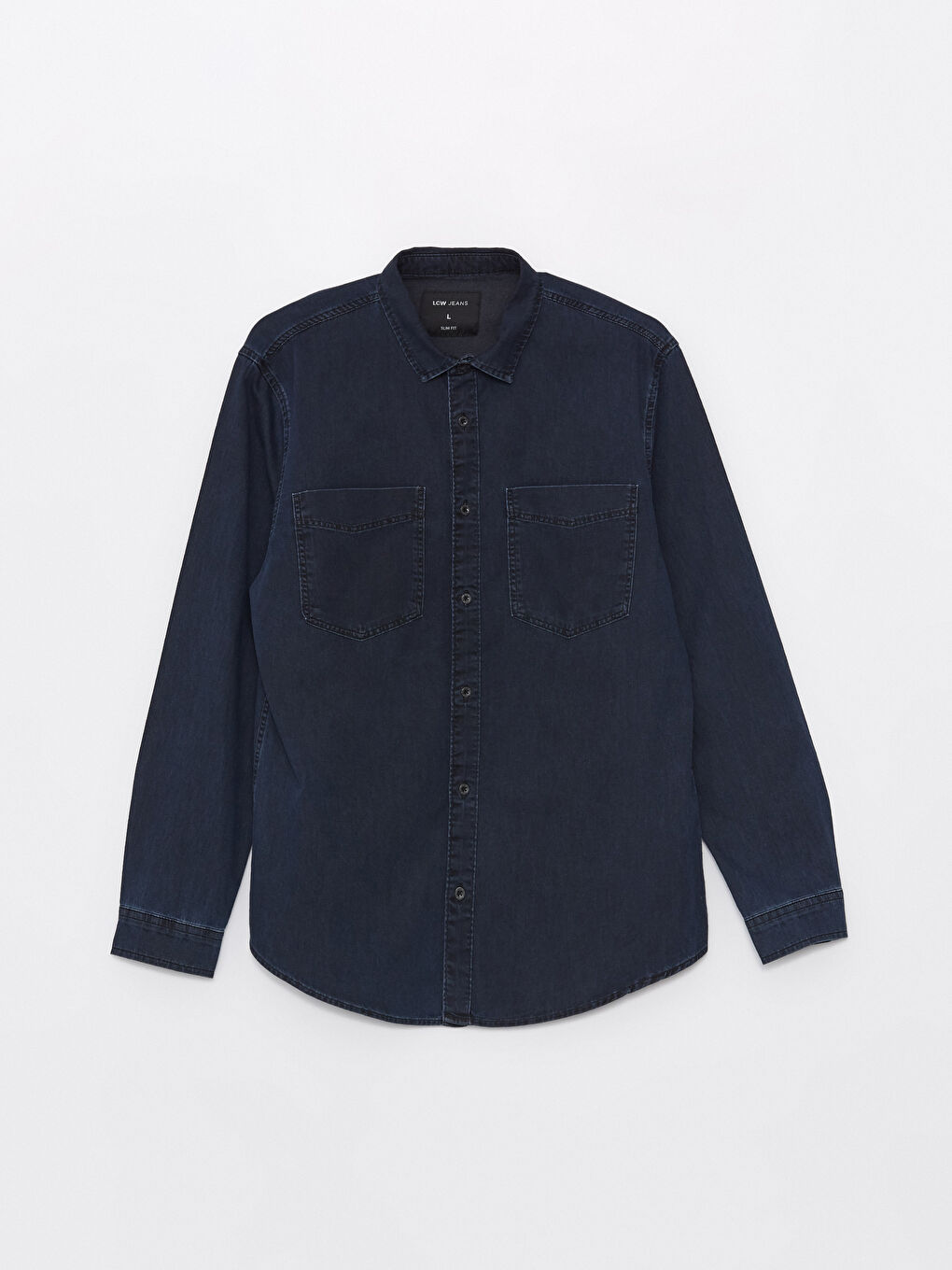 Slim Fit Long Sleeve Men Jean Shirt -S45044Z8-309