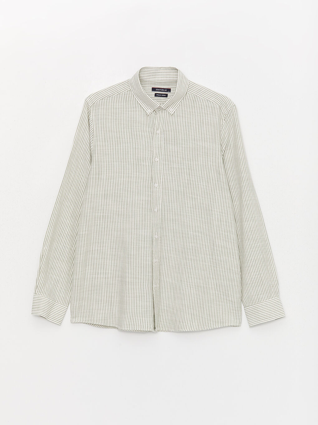 Regular Fit Long Sleeve Striped Men's Shirt -S45046Z8-LGE