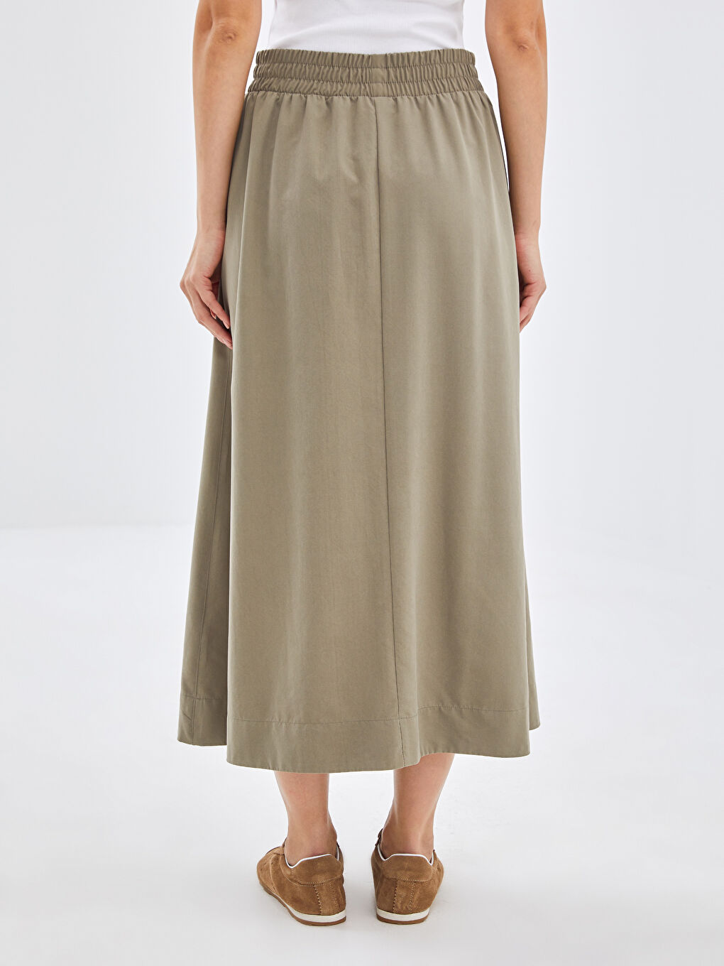 Women's Elastic Waist Regular Skirt -S45085Z8-QYY