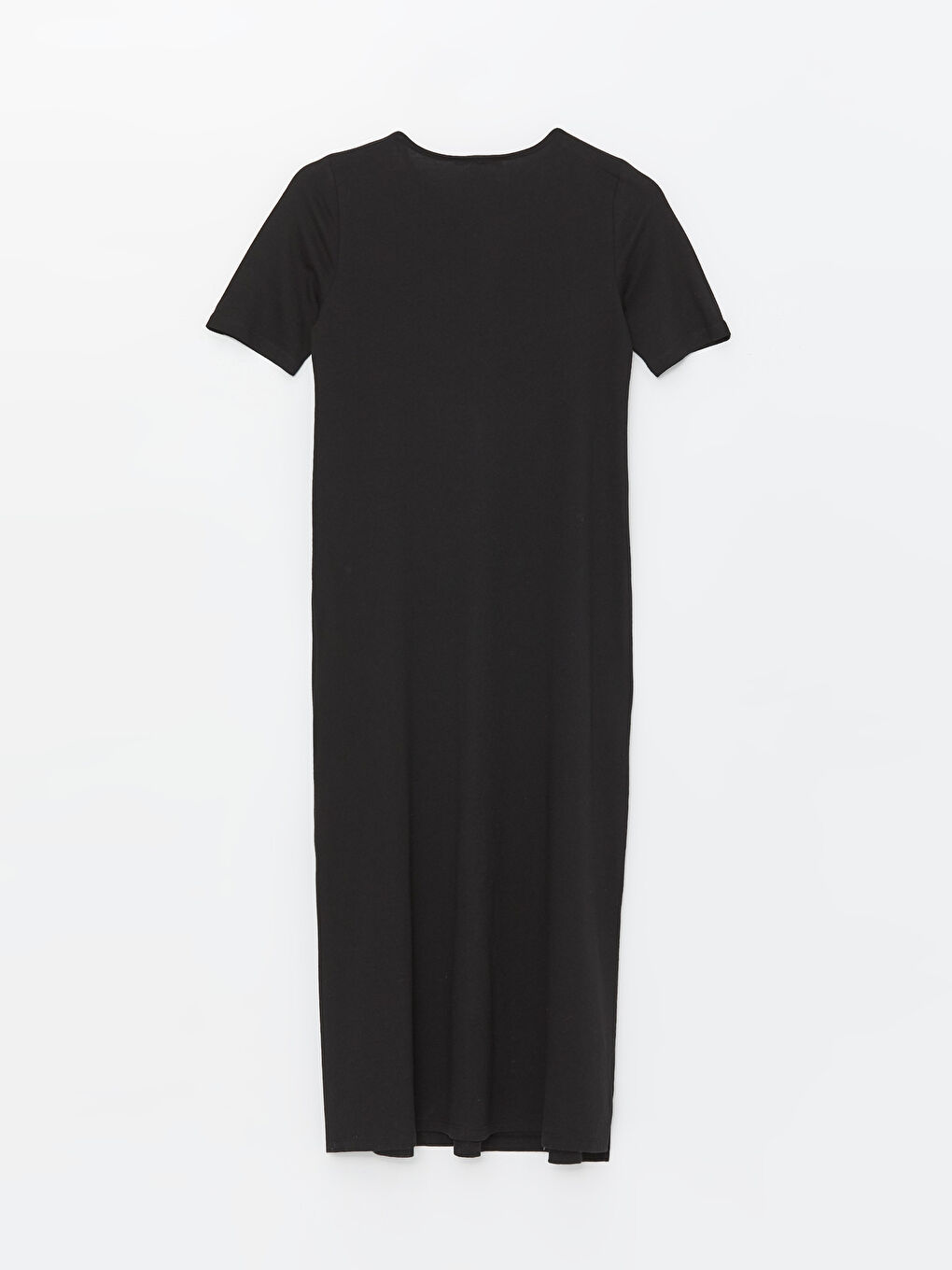 Rochie gravide simplă cu mânecă scurtă și guler rotund-6