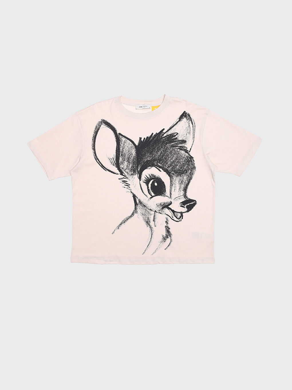 Crew Neck Bambi Printed Short Sleeve Oversize Women's T-Shirt