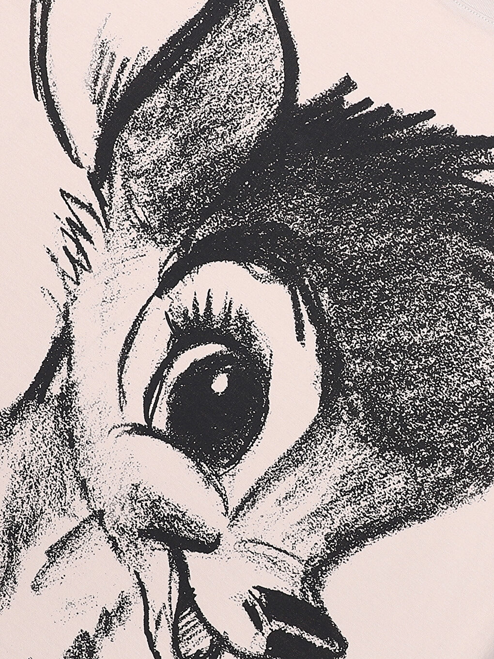 Crew Neck Bambi Printed Short Sleeve Oversize Women's T-Shirt-1