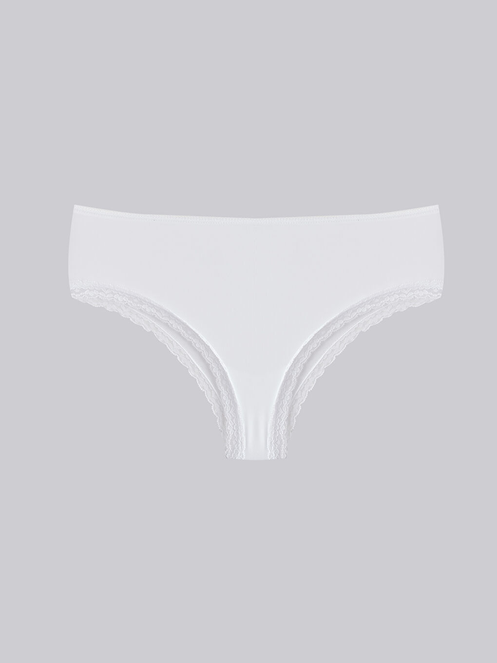 Beyaz Düz Brazilian Külot