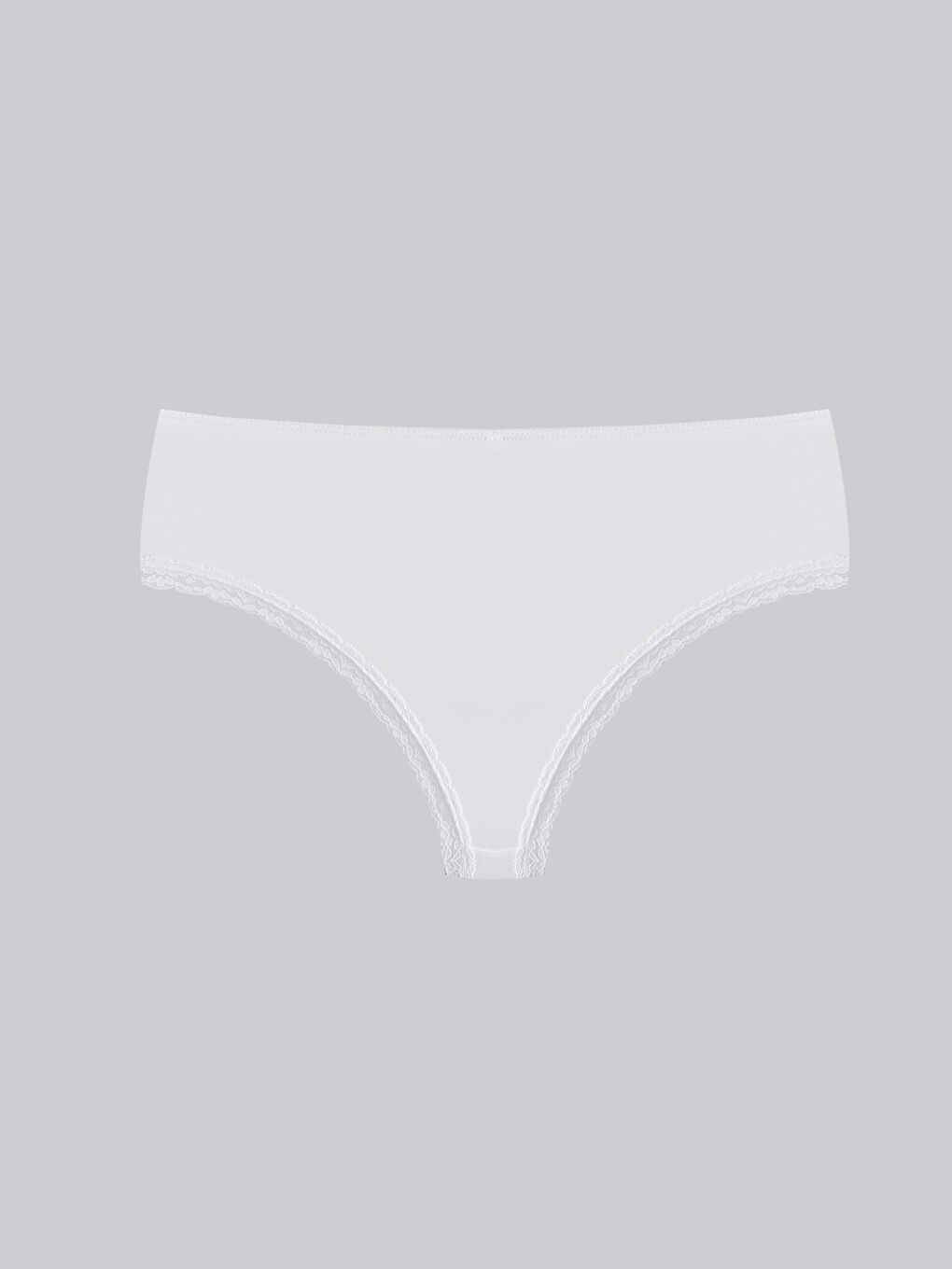 Beyaz Düz Brazilian Külot-1