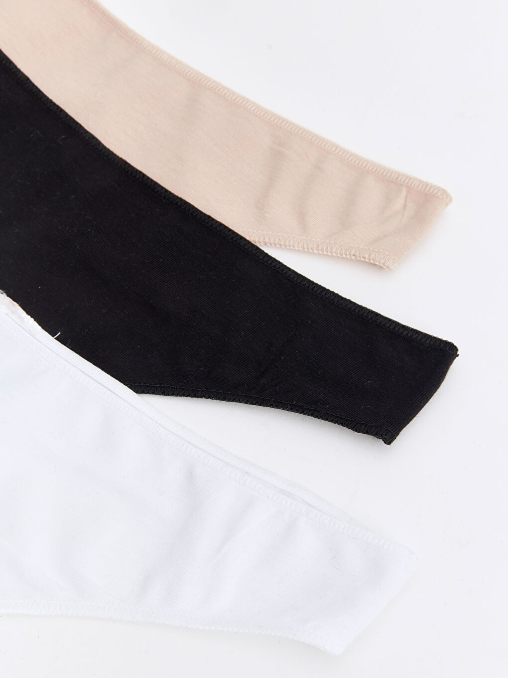 Pembe Düz Tanga Külot 3'lü-2