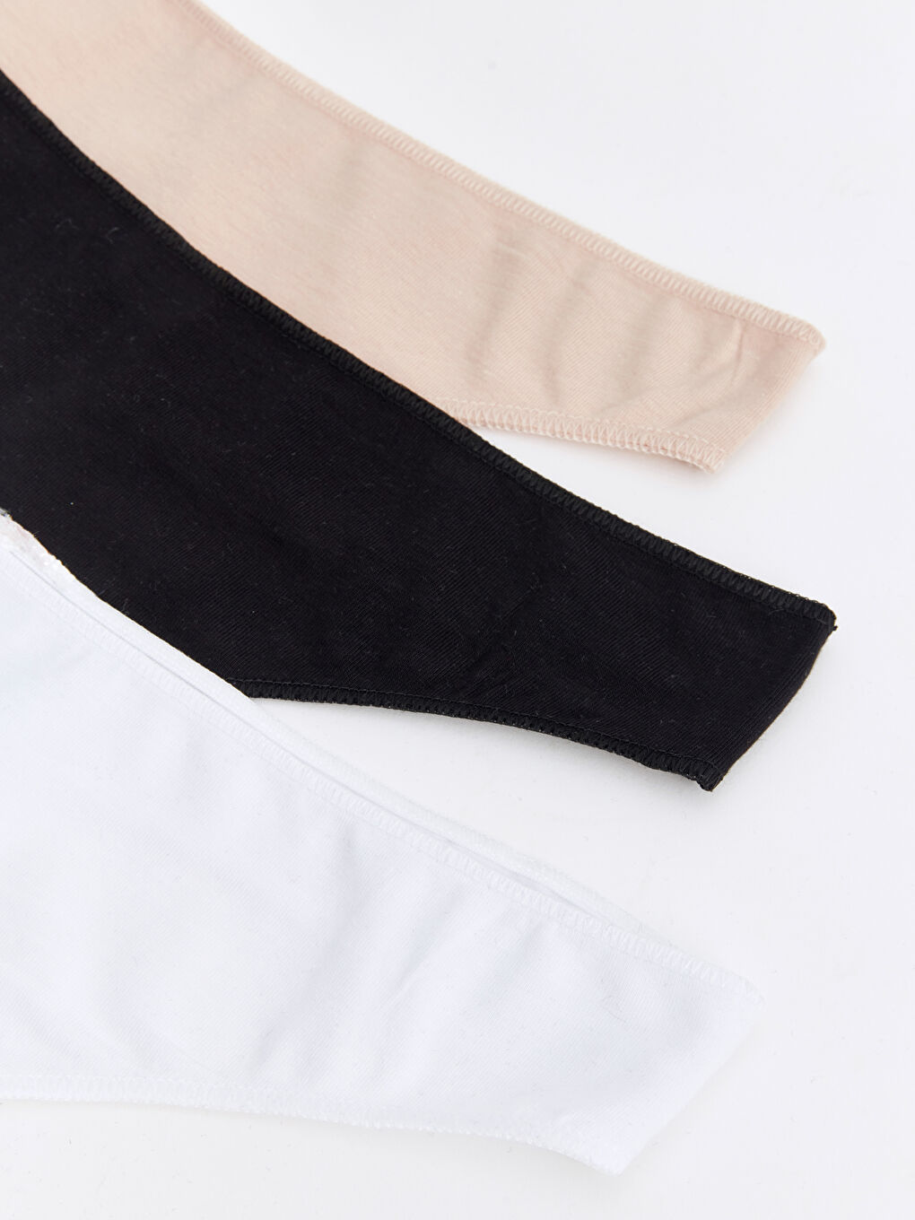 Pembe Düz Tanga Külot 3'lü Paket-2