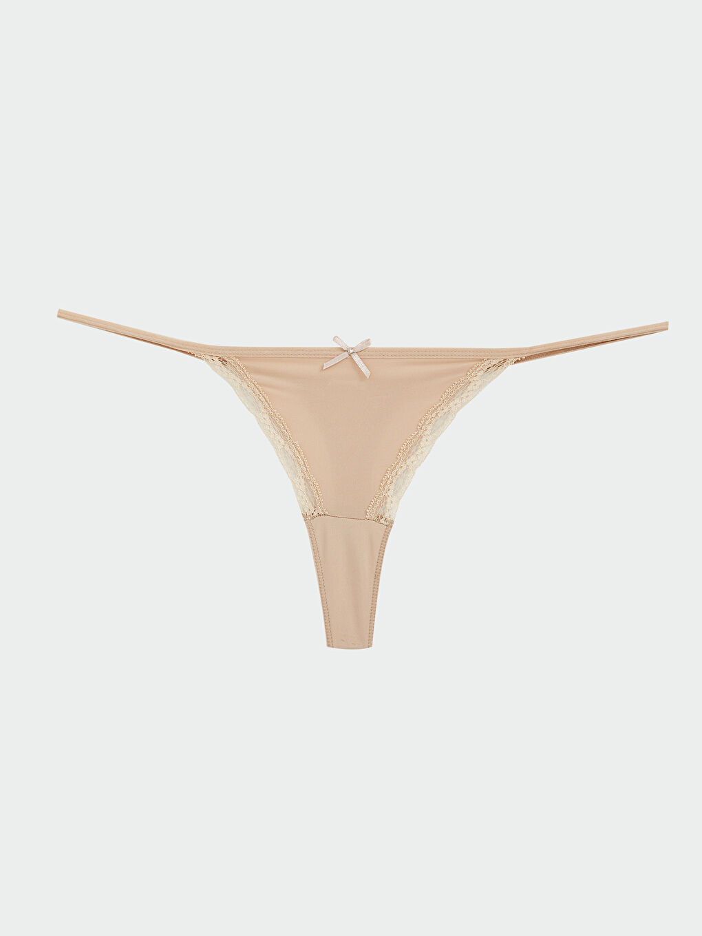 Pembe Dantel Detaylı Tanga Külot