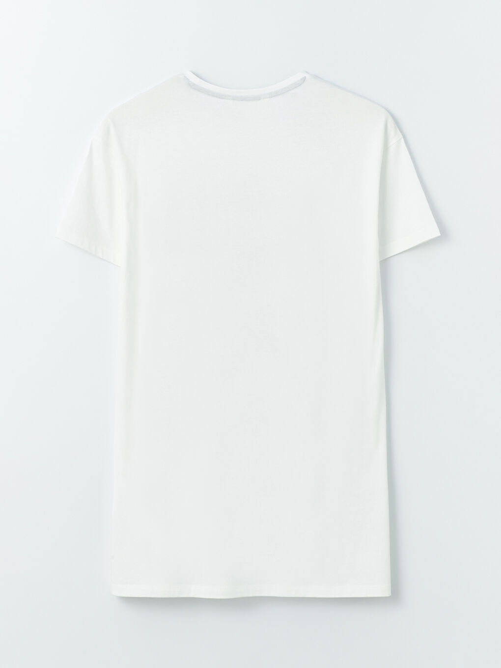 قميص نوم بياقة دائرية مطبوع بأكمام قصيرة للسيدات-6