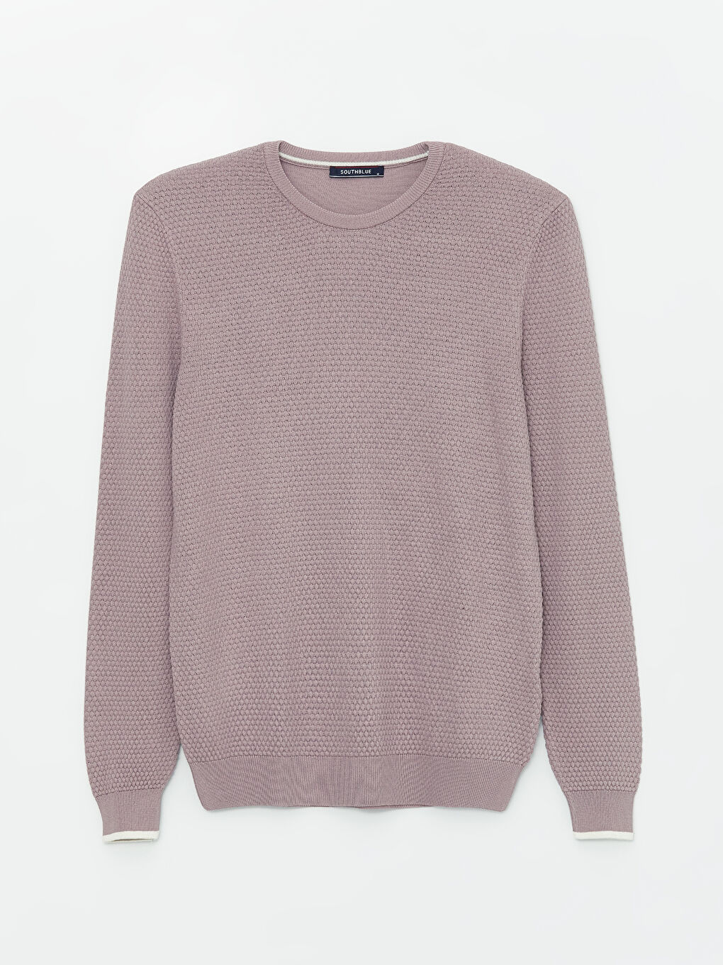 Crew Neck Long Sleeve Men's Tricot Sweater -S45298Z8-QRK