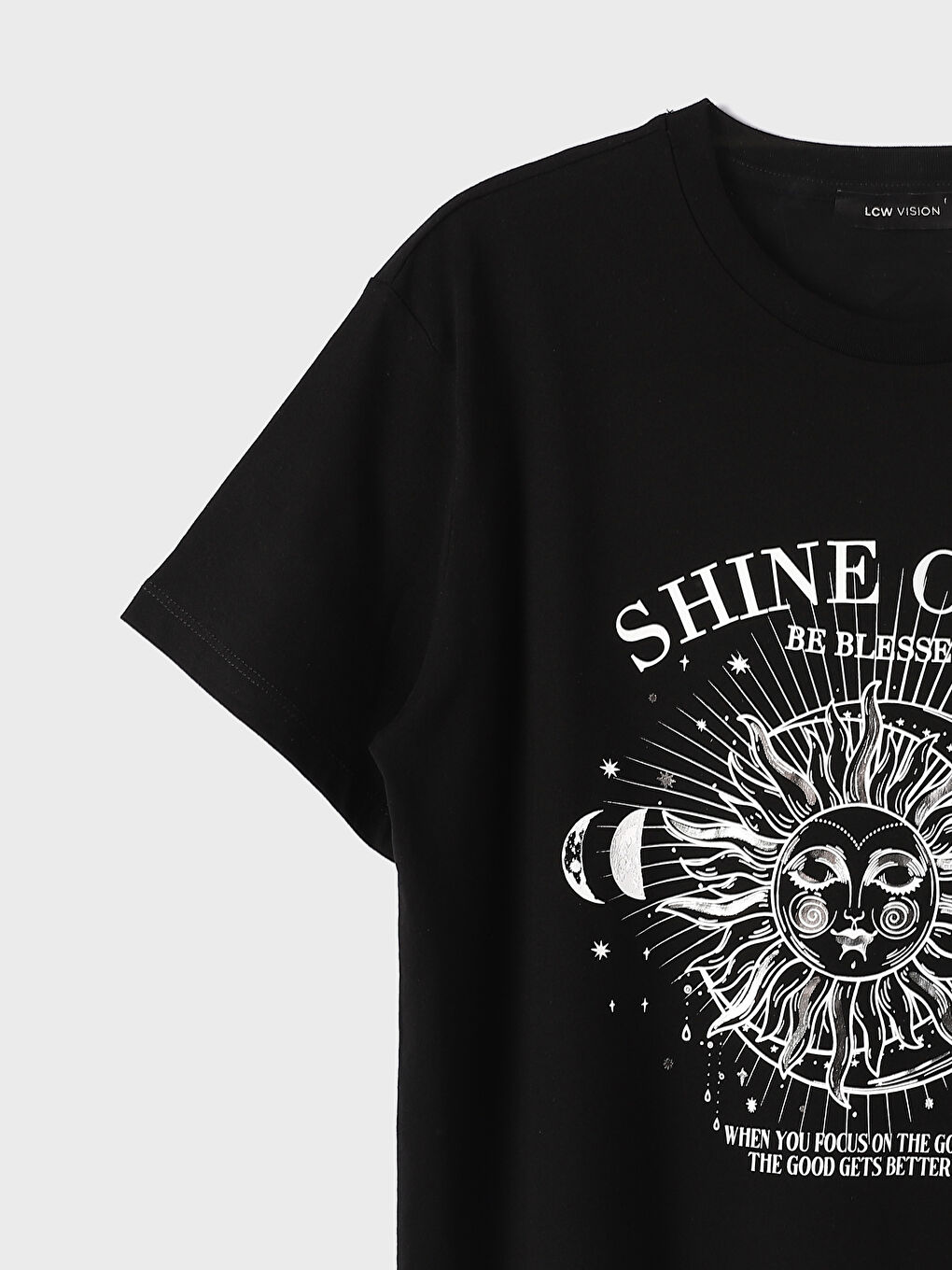 Crew Neck Printed Short Sleeve Women's T-Shirt-2