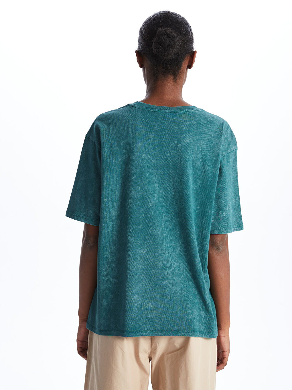 Crew Neck Printed Short Sleeve Oversized T-Shirt -S45325Z8-M97