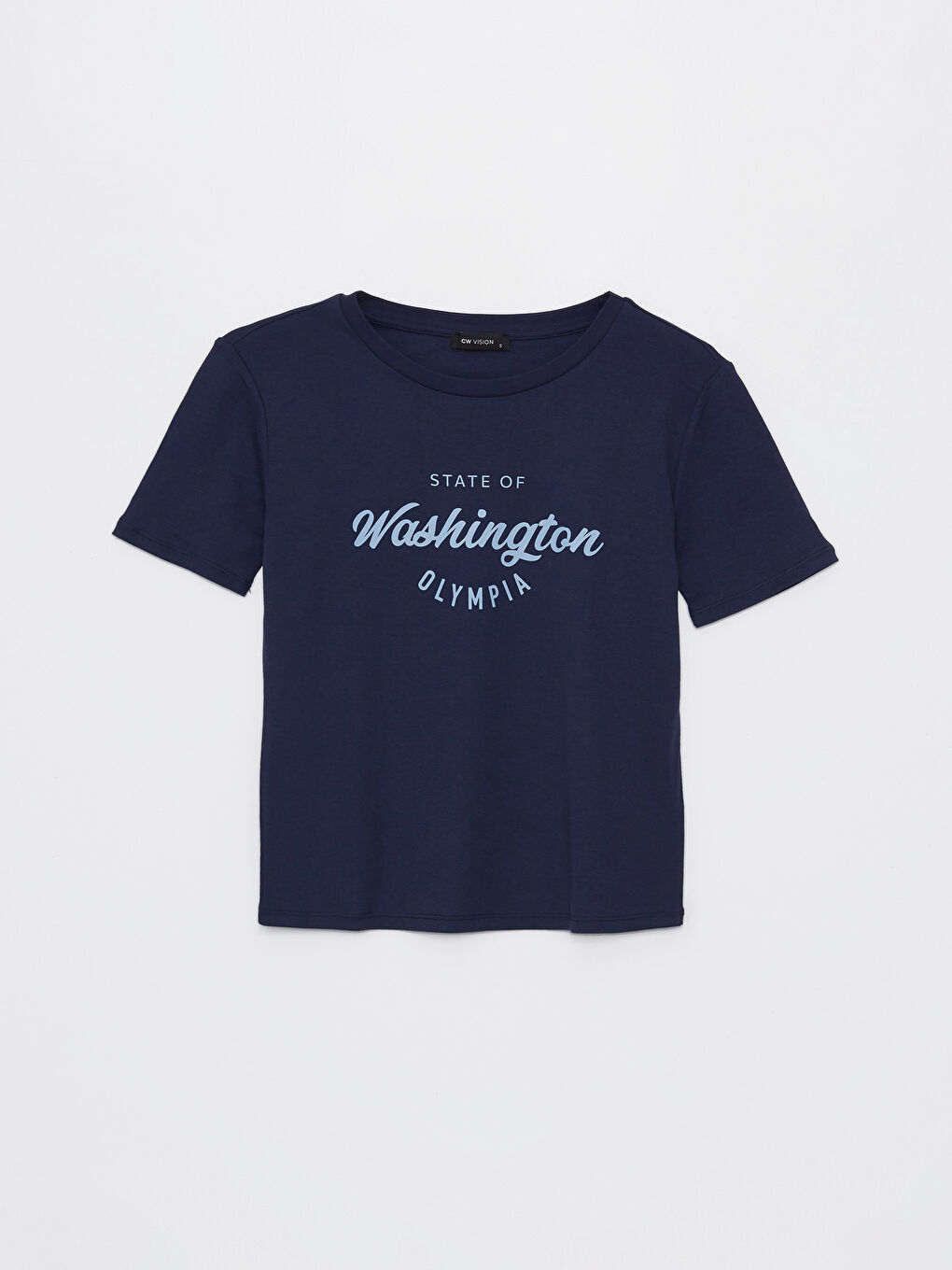Crew Neck Printed Short Sleeve Women's T-Shirt -S45343Z8-HFH