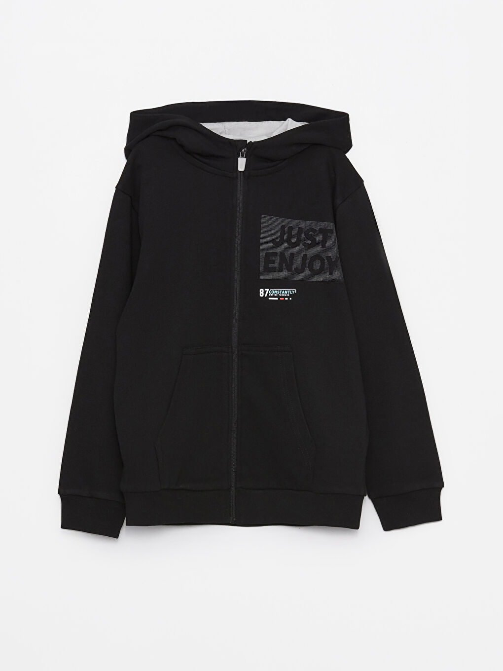 Hooded Printed Long Sleeve Boy Zippered Sweatshirt -S45376Z4-CVL