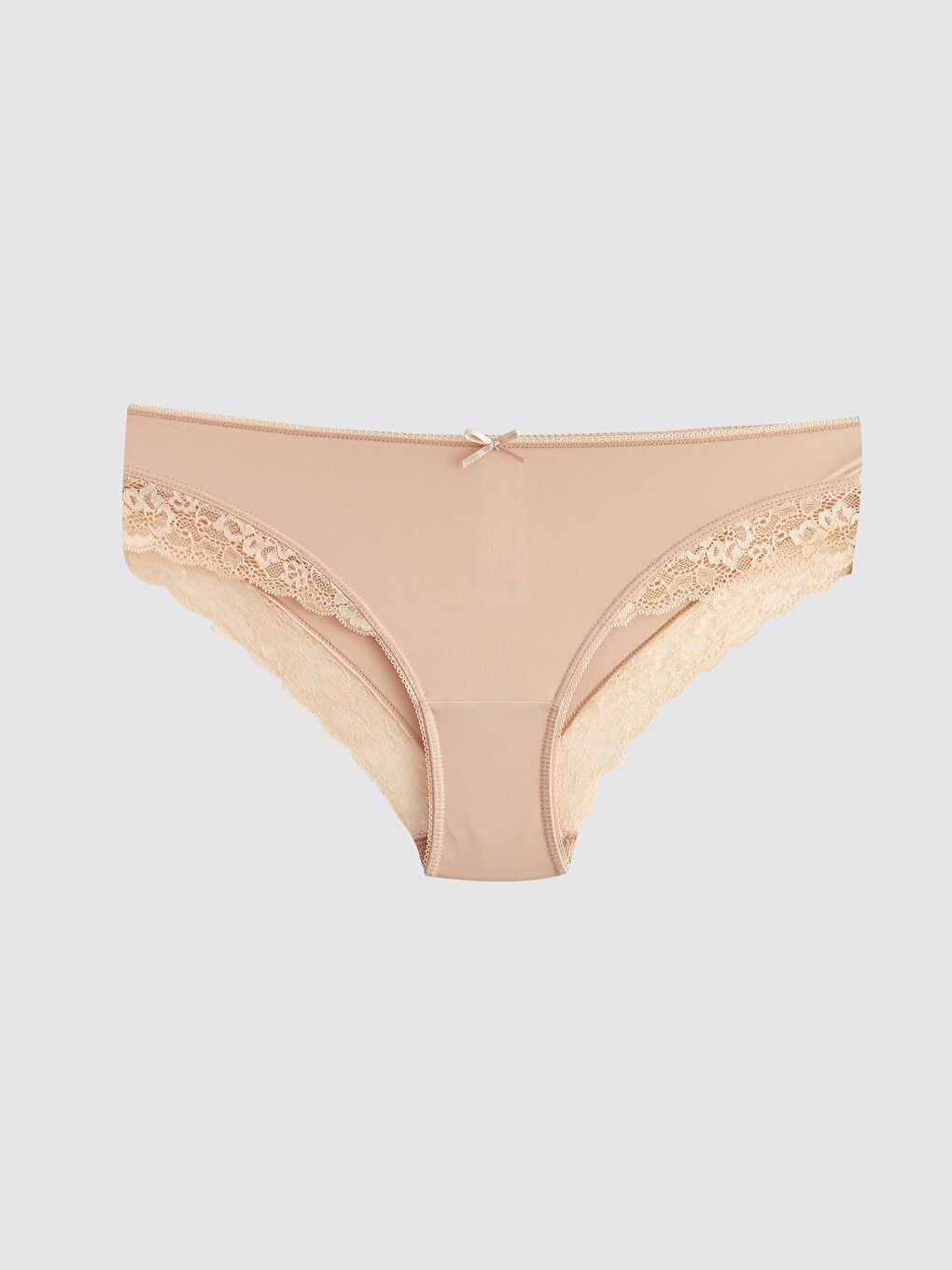 Pembe Dantel Detaylı Bikini Külot