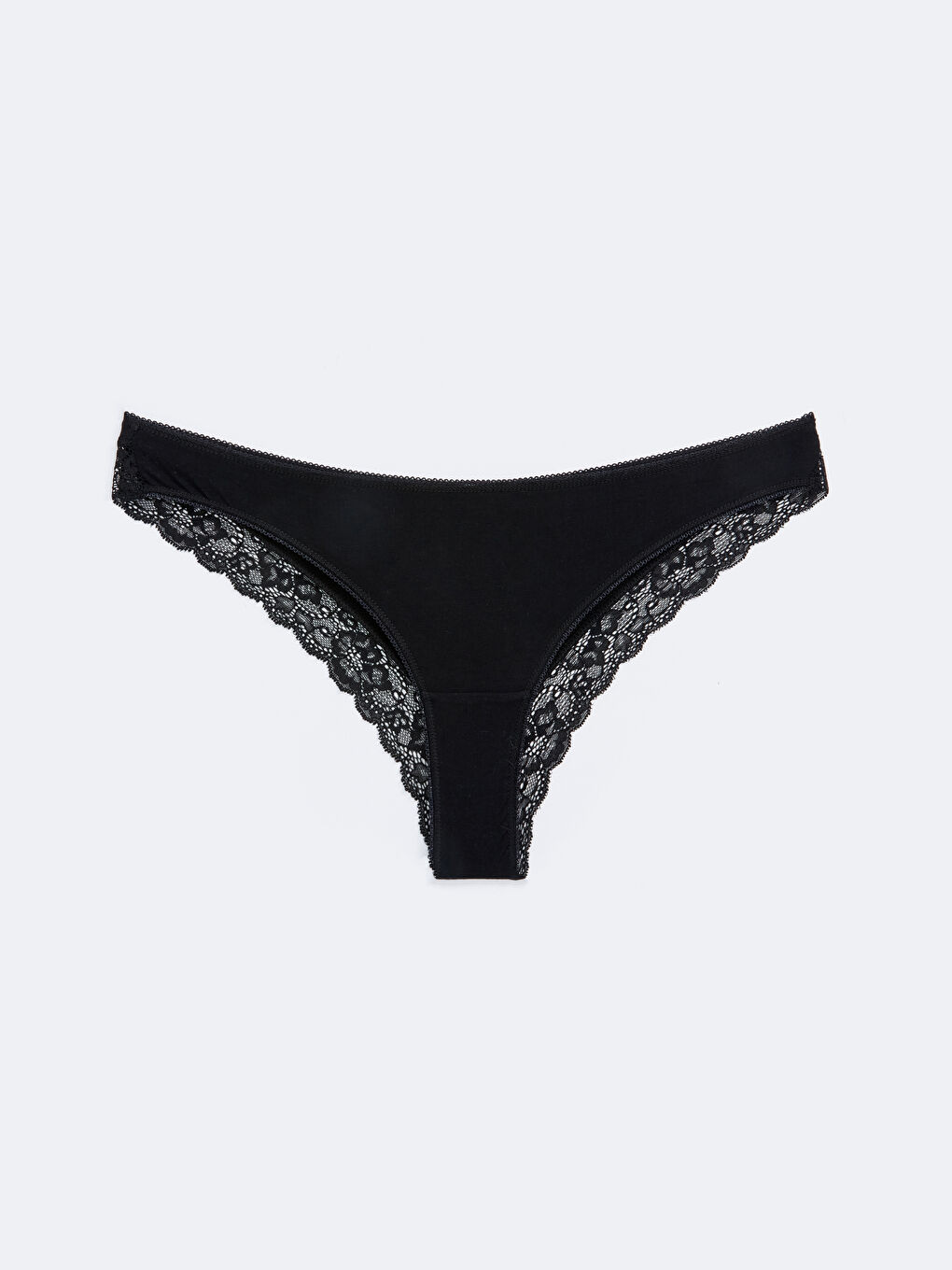 Siyah Dantel Detaylı Brazilian Külot