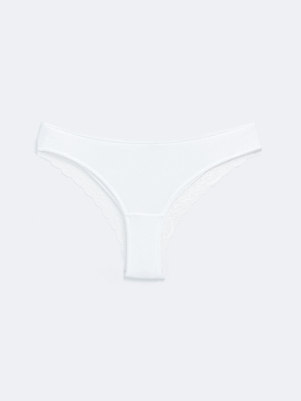 Beyaz Dantel Detaylı Brazilian Külot