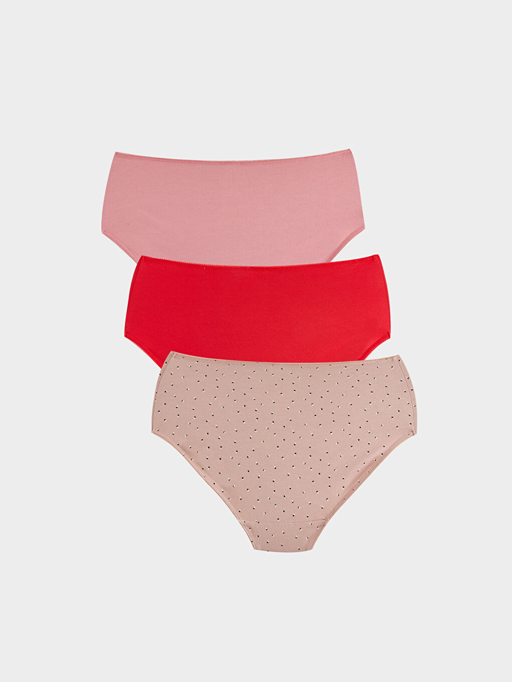 Трусики с высокой талией классические узорчатые комплект из 3-х штук-1