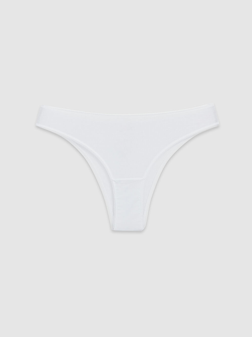 Beyaz Düz Brazilian Külot