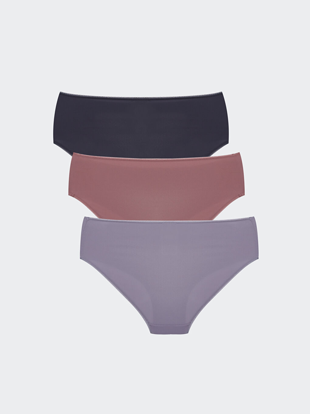 LCW DREAM Lila Düz Hipster Külot 3'lü Paket - 1