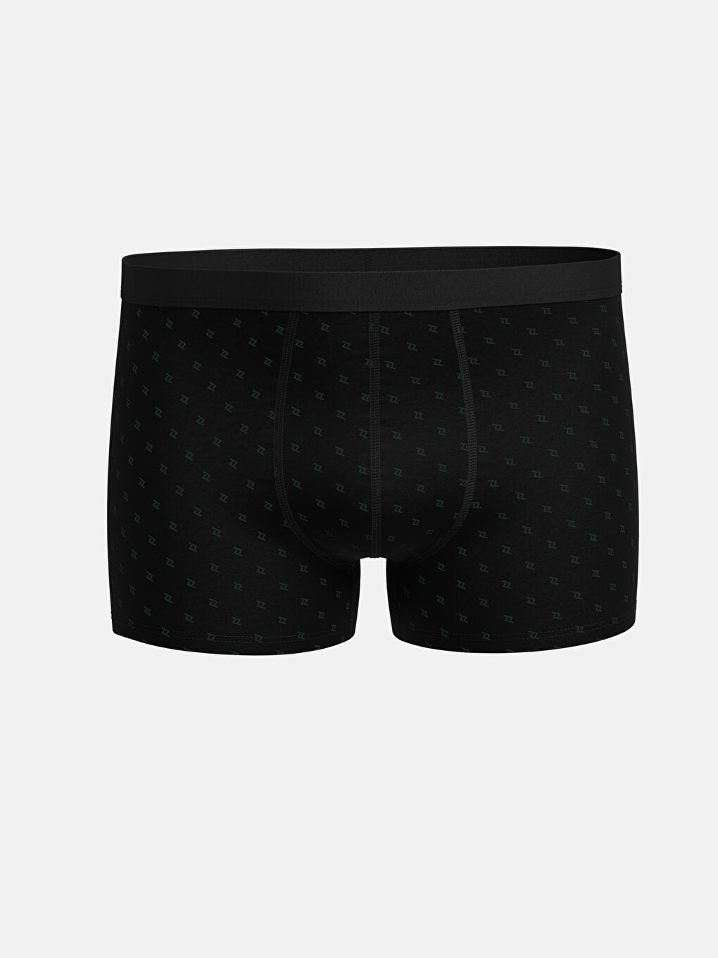 Siyah Standart Kalıp Pamuklu Esnek Erkek Boxer