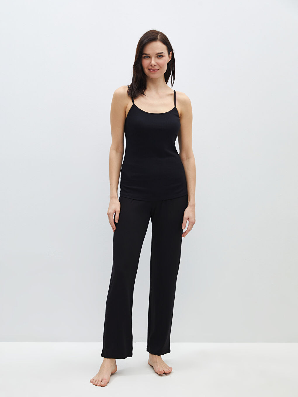 U Neck Regular Strappy Women's Singlet -S45647Z8-CVL