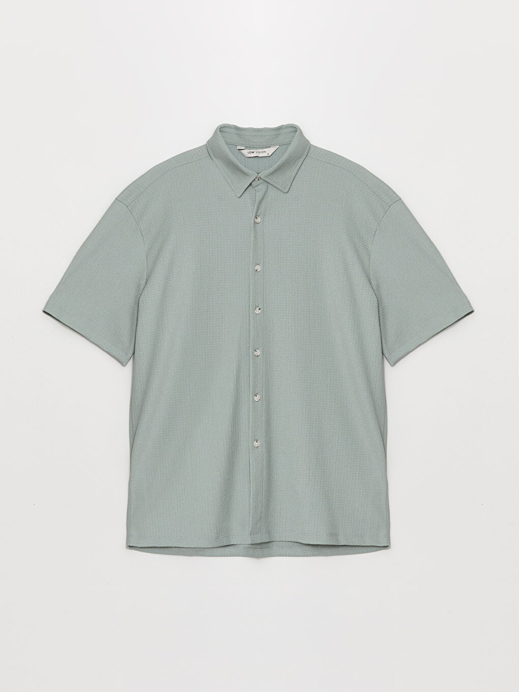 Regular Fit Men's Short Sleeve Textured Shirt -S45687Z8-VAL