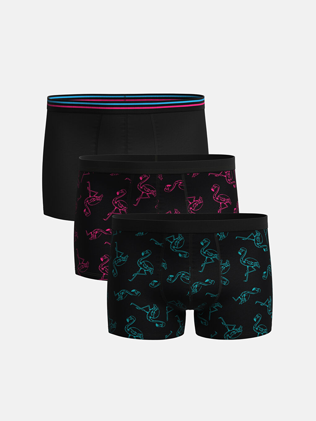 Standard Fit Cotton Flexible Men's Boxer 3-Piece -S45713Z8-LQQ