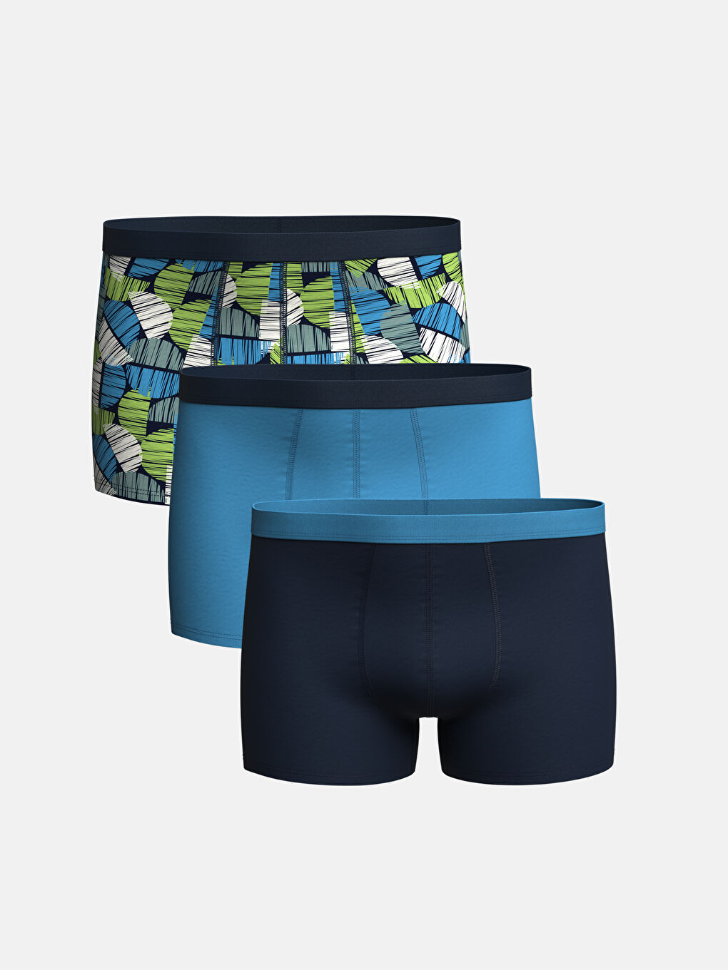 Standard Fit Cotton Flexible Men's Boxer 3-Piece -S45723Z8-LQQ
