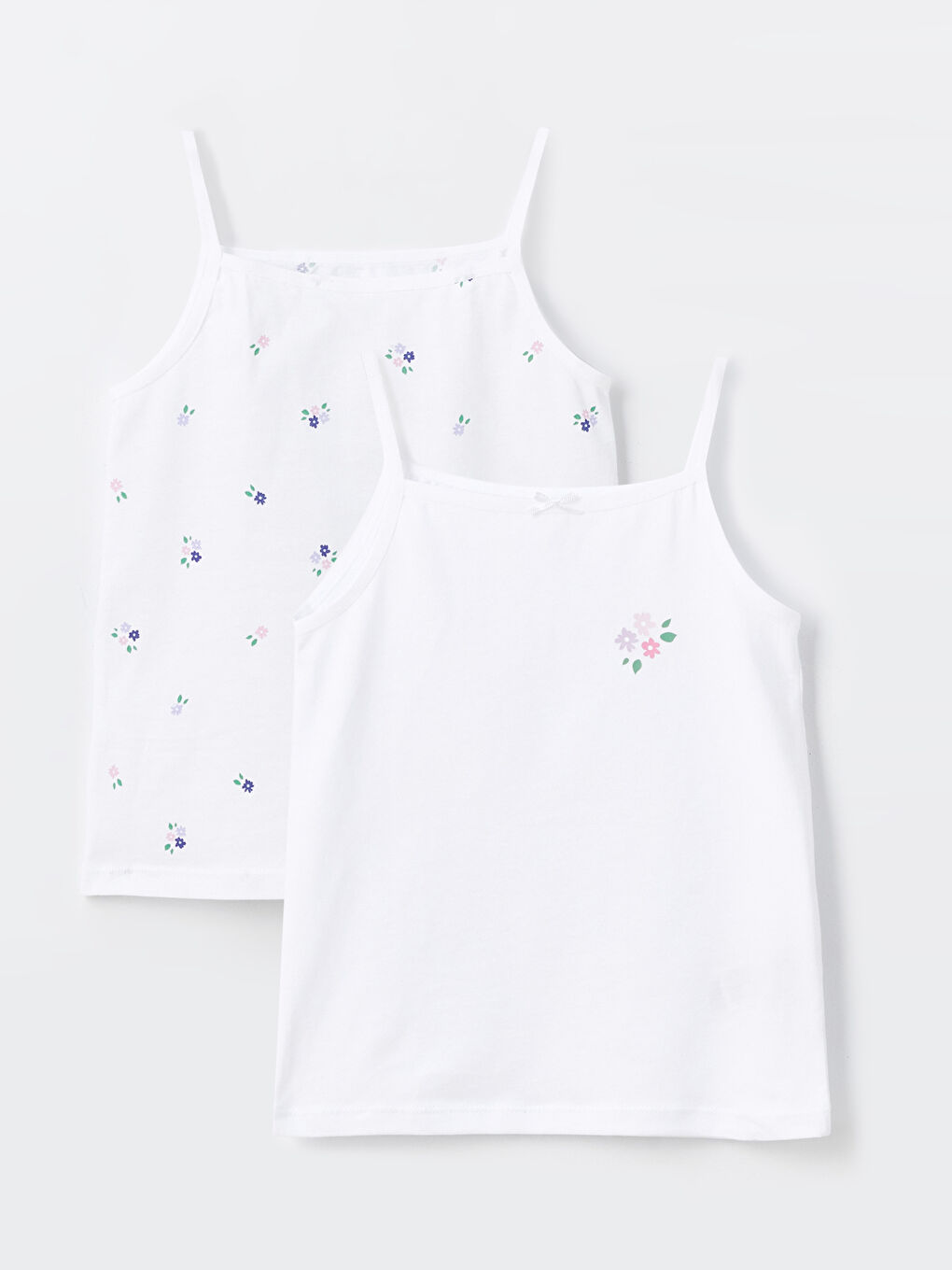 Square Collar Printed Strap Girls Athlete 2 Pack -S45810Z4-FFB