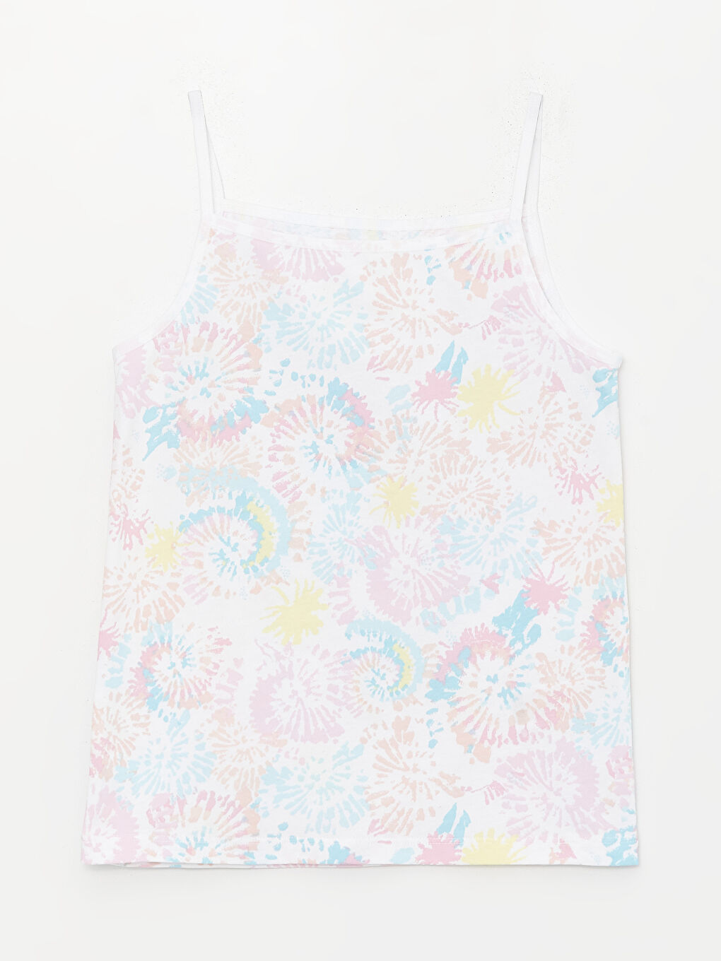 Beyaz Kare Yaka Kız Çocuk Atlet