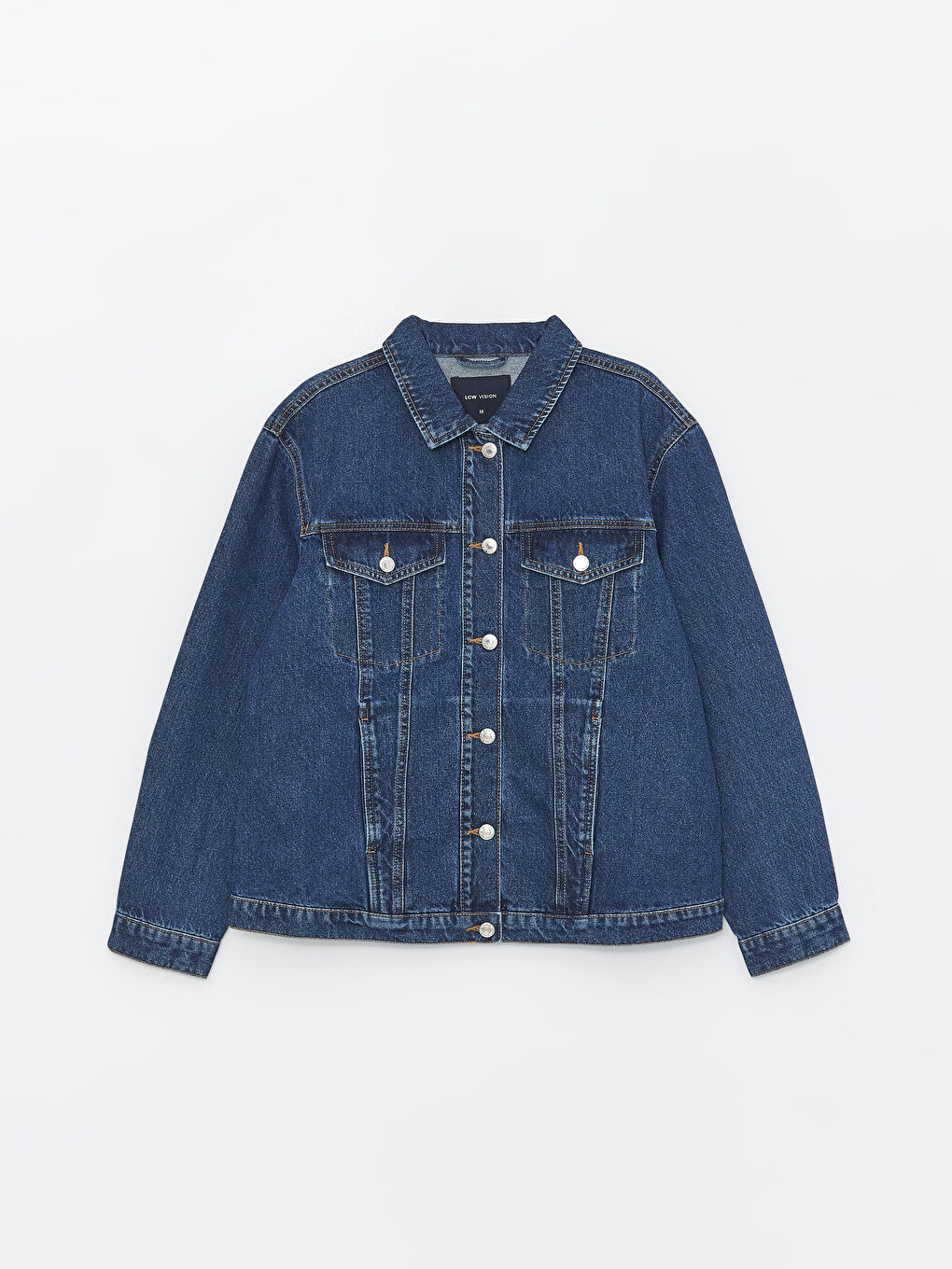 Plain Long Sleeve Women's Denim Shirt Jacket -S45845Z8-507