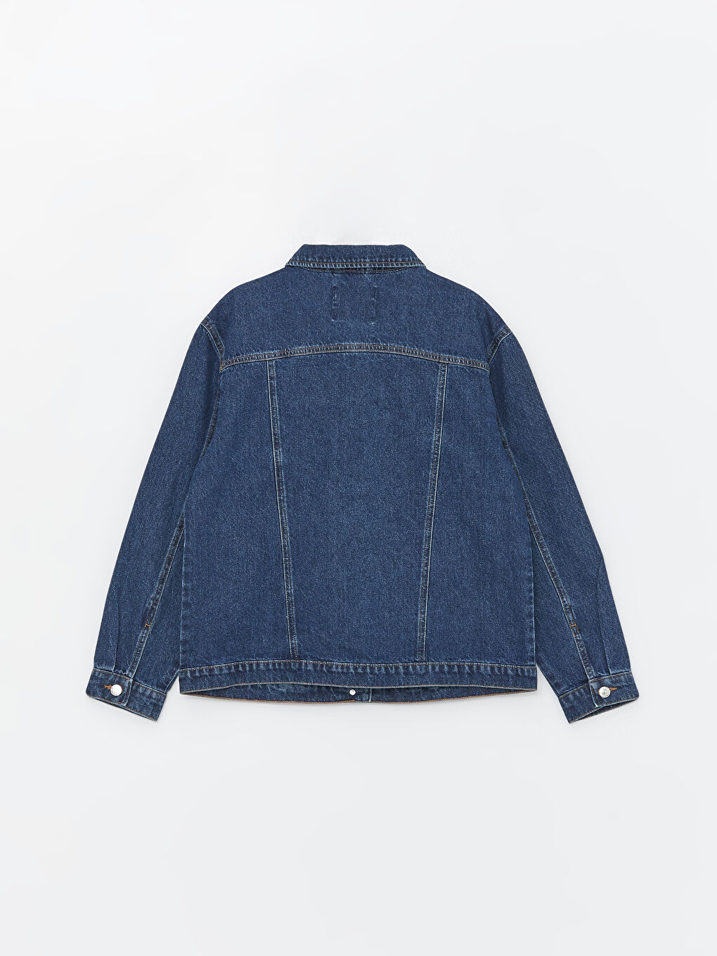Plain Long Sleeve Women's Denim Shirt Jacket -S45845Z8-507