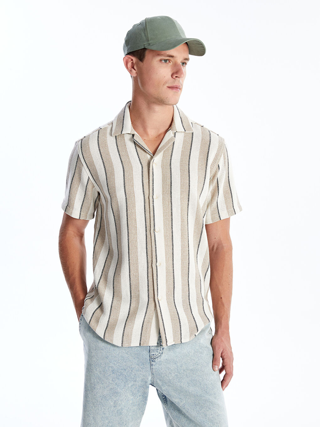 Regular Fit Short Sleeve Men's Shirt -S45849Z8-Y0T