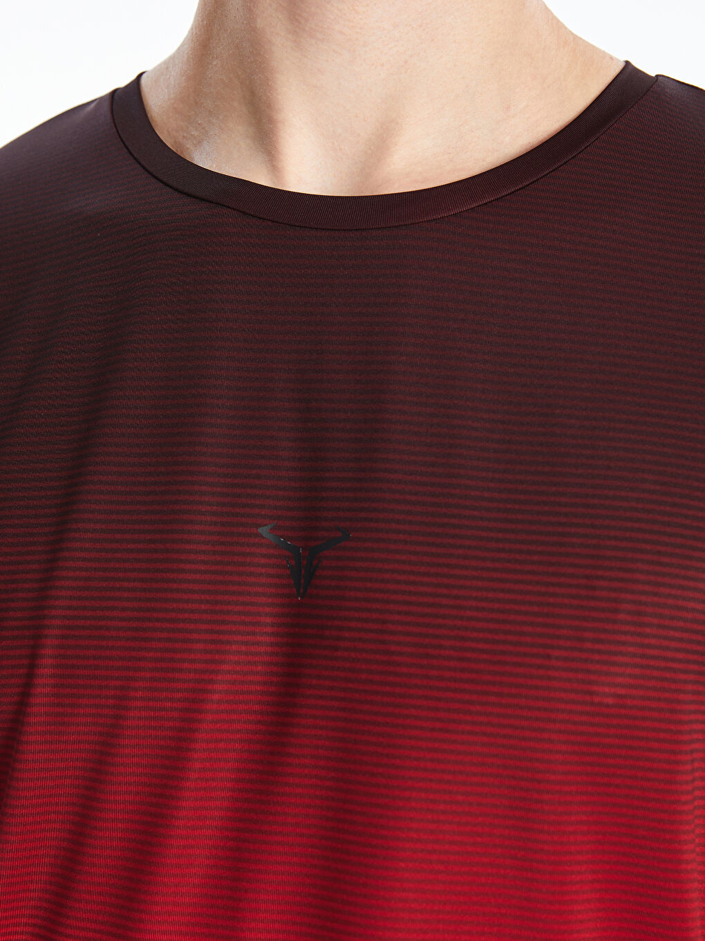 Kırmızı DRY-TECH Bisiklet Yaka Kısa Kollu Erkek Tişört-2