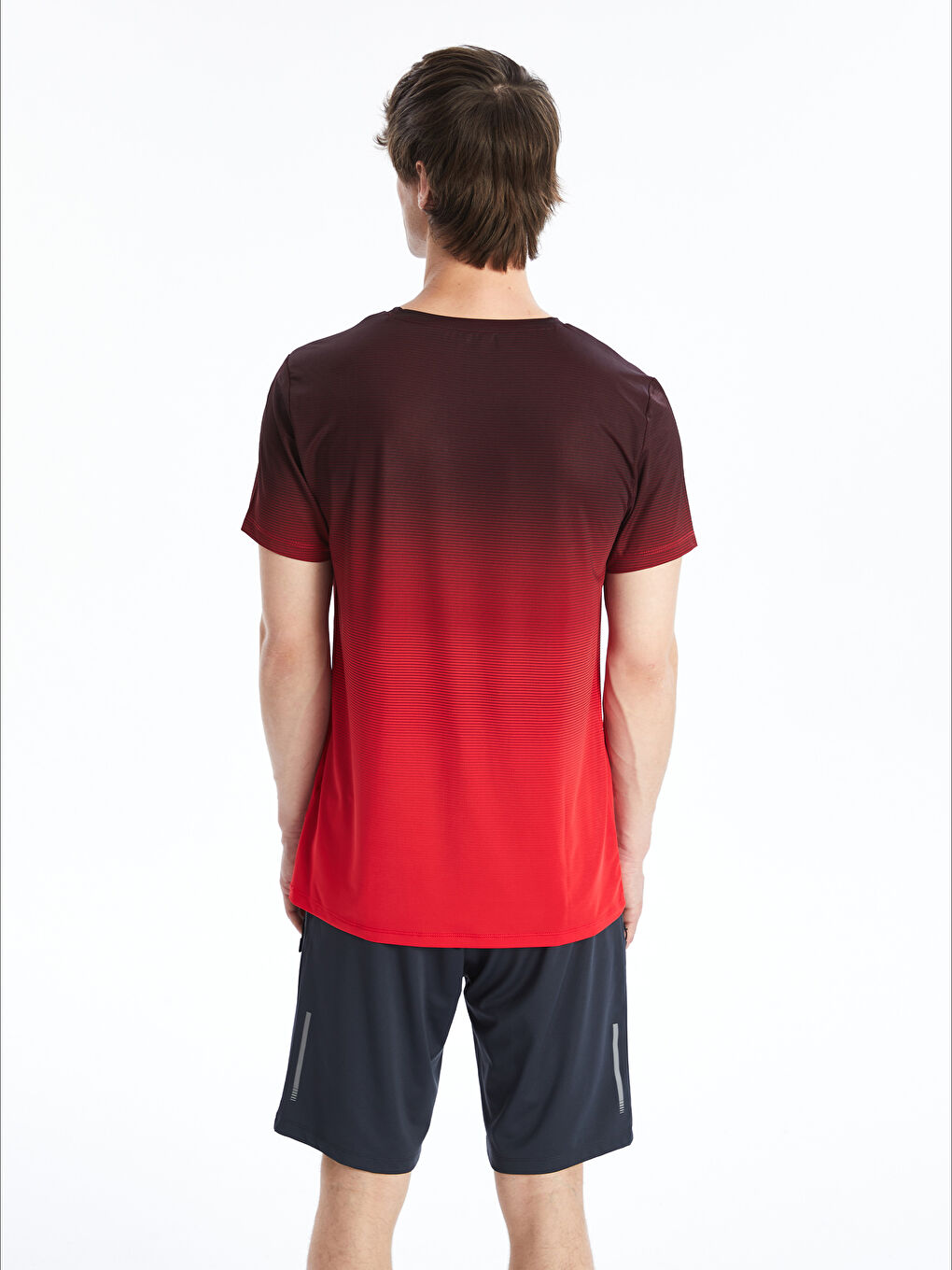 Kırmızı DRY-TECH Bisiklet Yaka Kısa Kollu Erkek Tişört-3