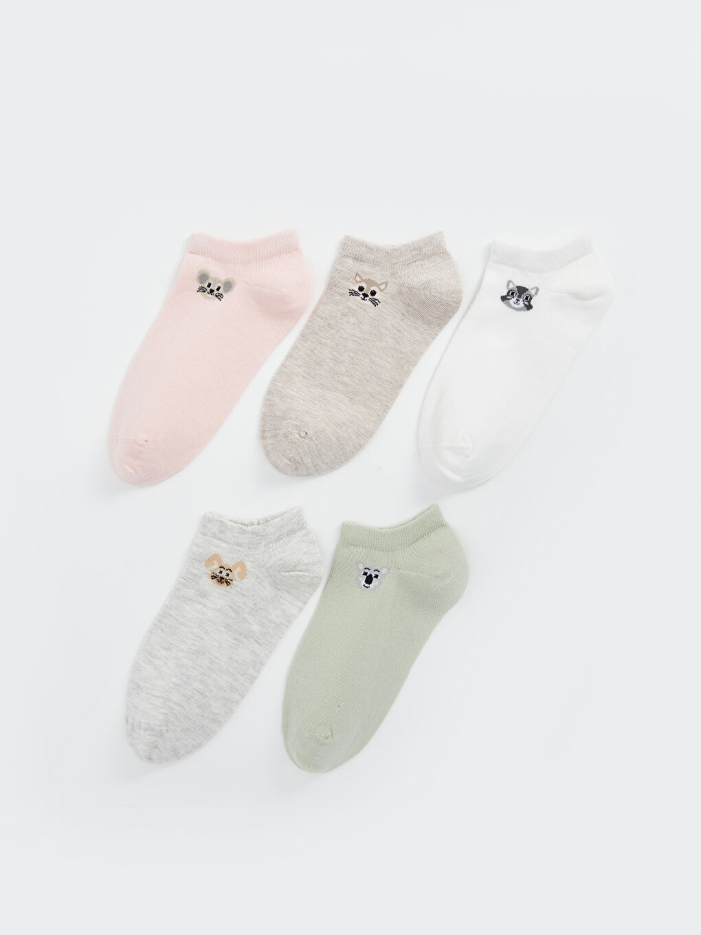 Patterned Women's Trainer Socks 5 Pack -S45928Z8-FRA