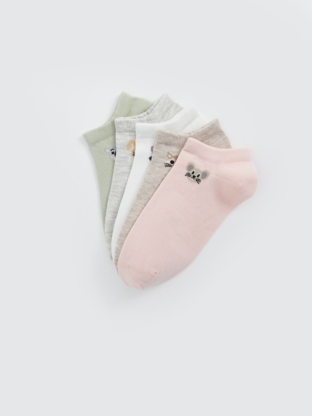 Patterned Women's Trainer Socks 5 Pack -S45928Z8-FRA