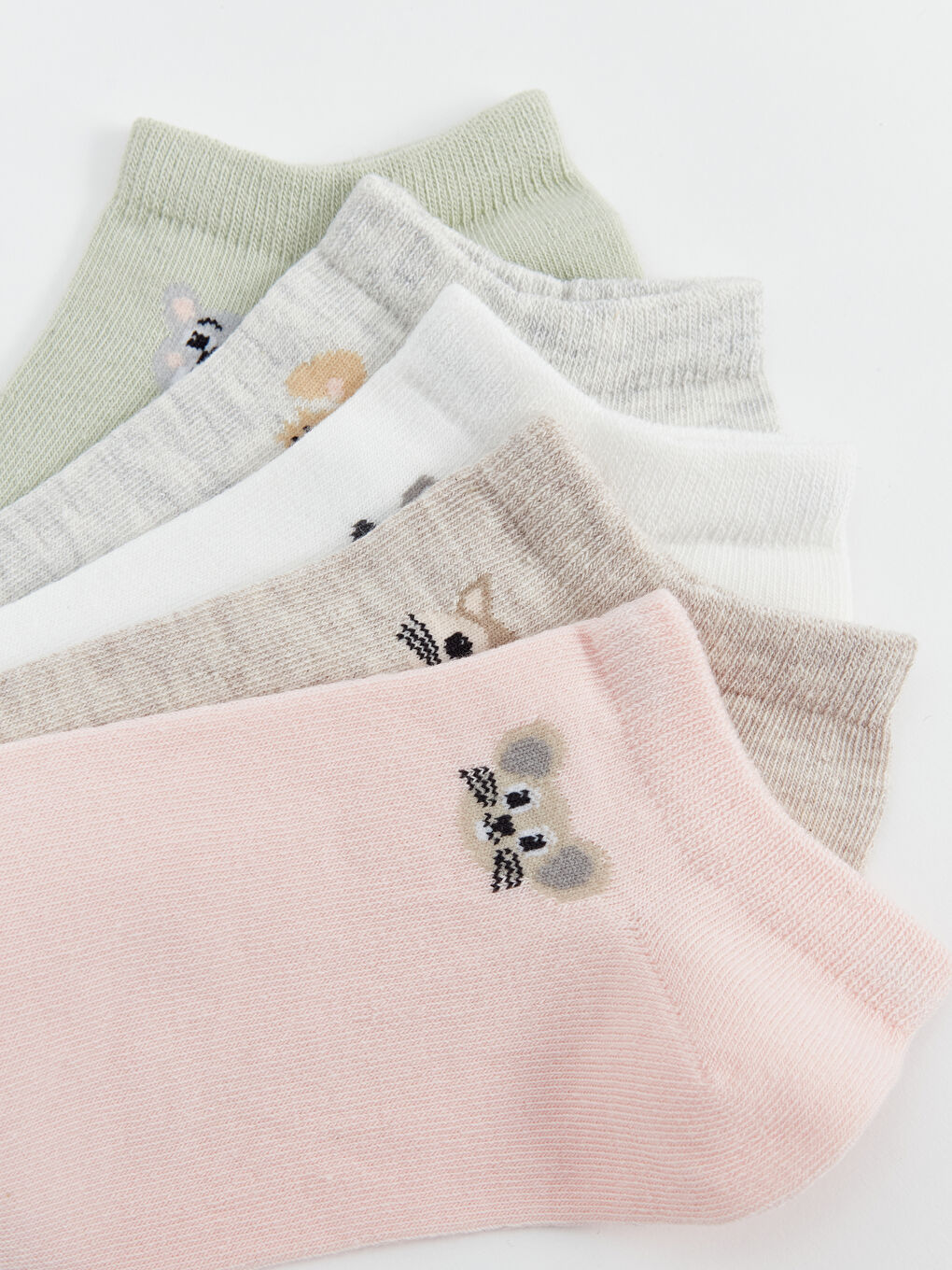 Patterned Women's Trainer Socks 5 Pack -S45928Z8-FRA