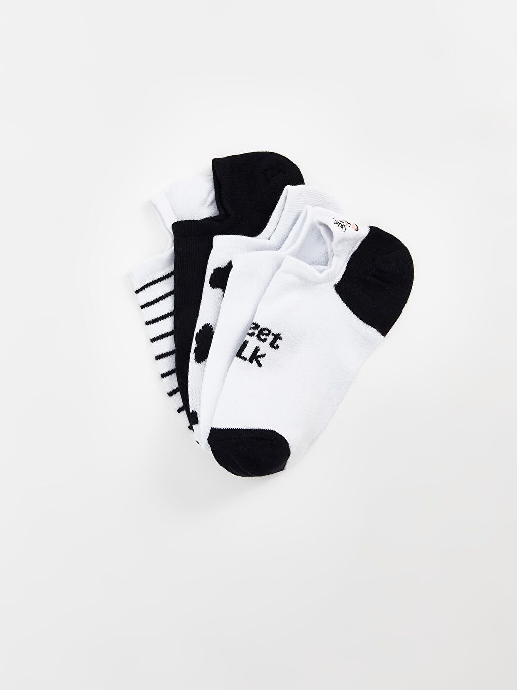 Chaussettes d'entraînement à motifs pour Femmes Lot de 5 pièces-1