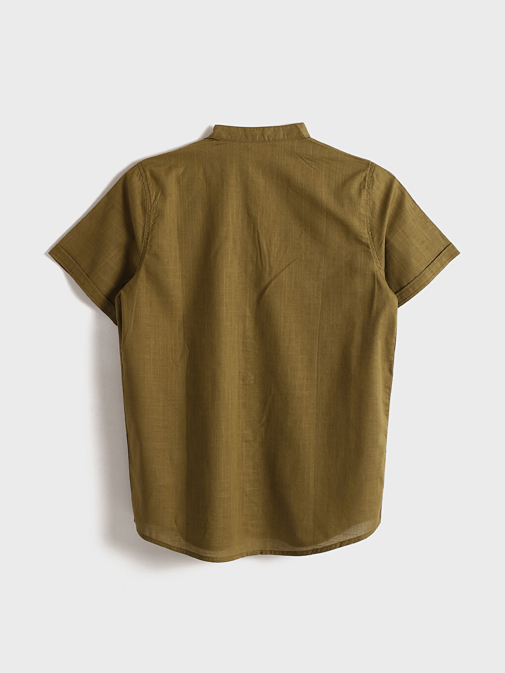 Grandad Collar Basic Short Sleeve Boys' Shirt -S45984Z4-H0Y