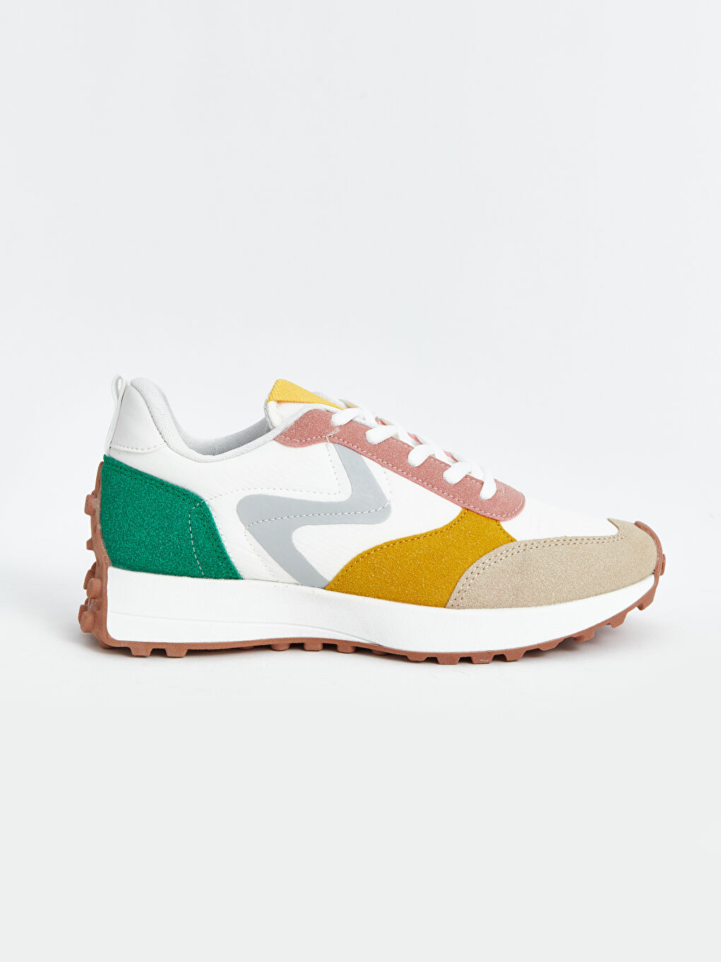 Lace-up Color Block Women's Sneakers -S45997Z8-F9C