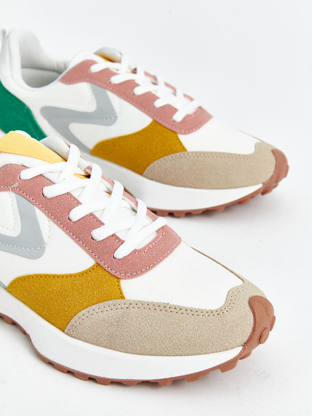 Lace-up Color Block Women's Sneakers -S45997Z8-F9C