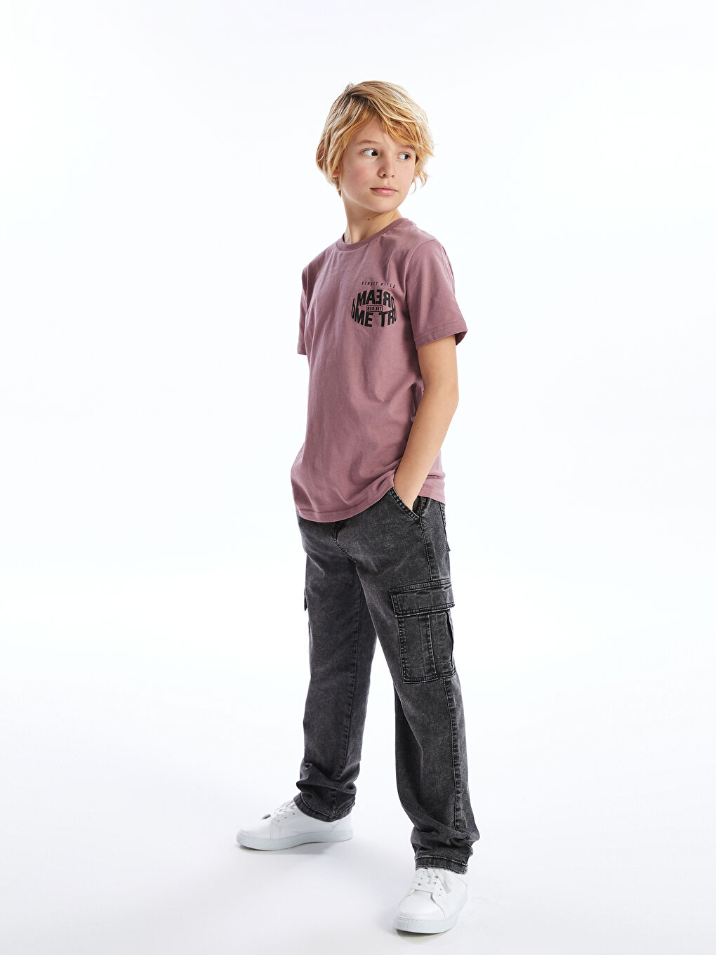 Boys Cargo Jeans With Elastic Waist -S46011Z4-326