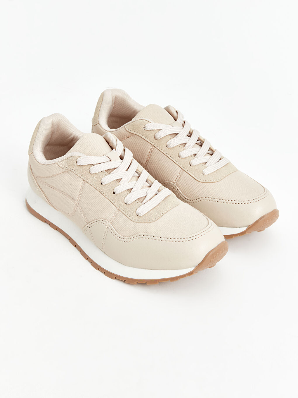 Lace-Up Leather Look Women's Sneaker -S46036Z8-S41
